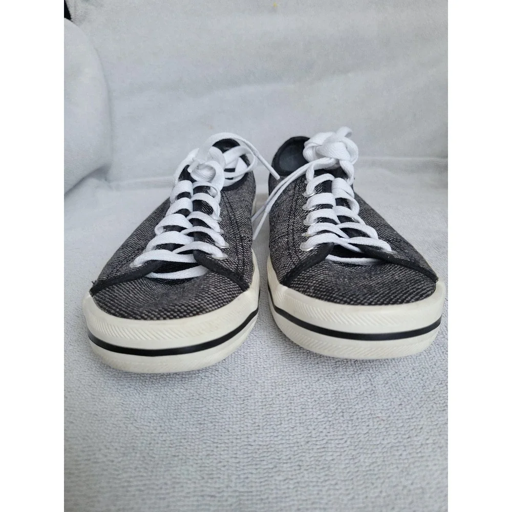 Keds Champion Black White Woven Canvas Low Top Sneakers WF56559 Womens 7 - Picture 2 of 5